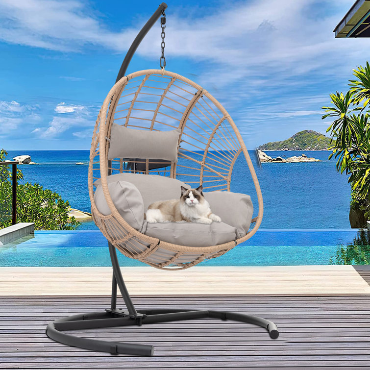 Dawson outdoor basket online swing chair with stand